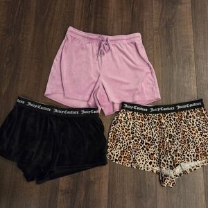 Juicy Couture Women's Shorts Set - Pink, Black, Leopard